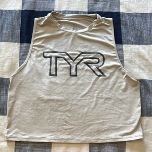 TYR Gray Sleeveless Crop Top